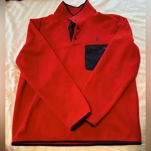 Polo Men’s Large Red Half Zip Fleece